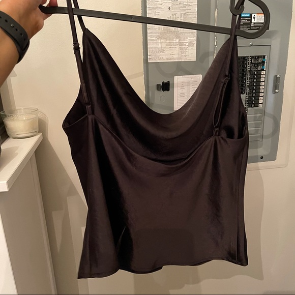 Silky black tank top - Picture 3 of 4